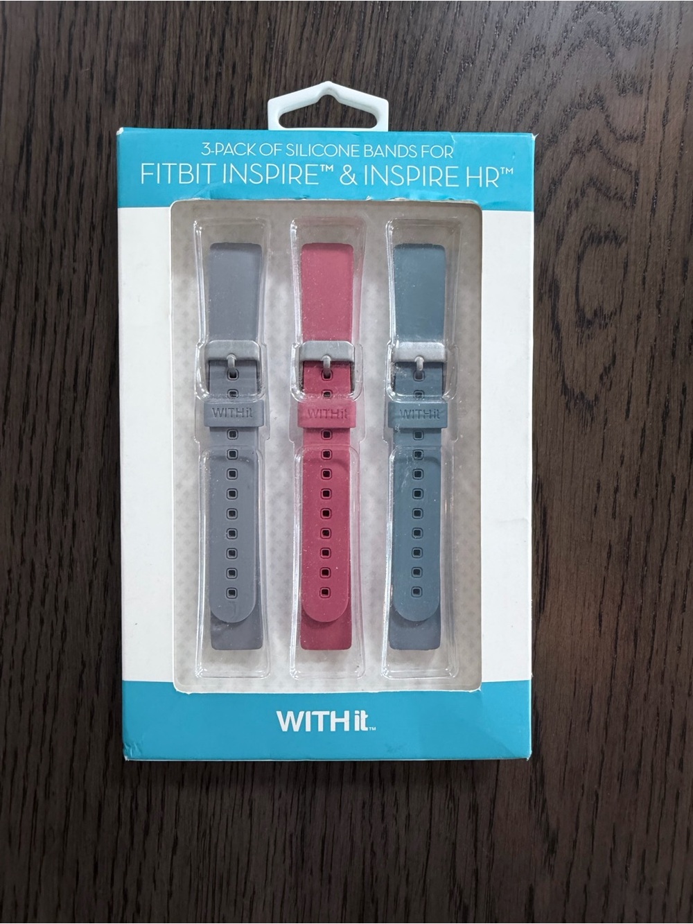 NWT Silicone Replacement Bands for Fitbit Inspire & Inspire HR- Pink, Gray, Blue